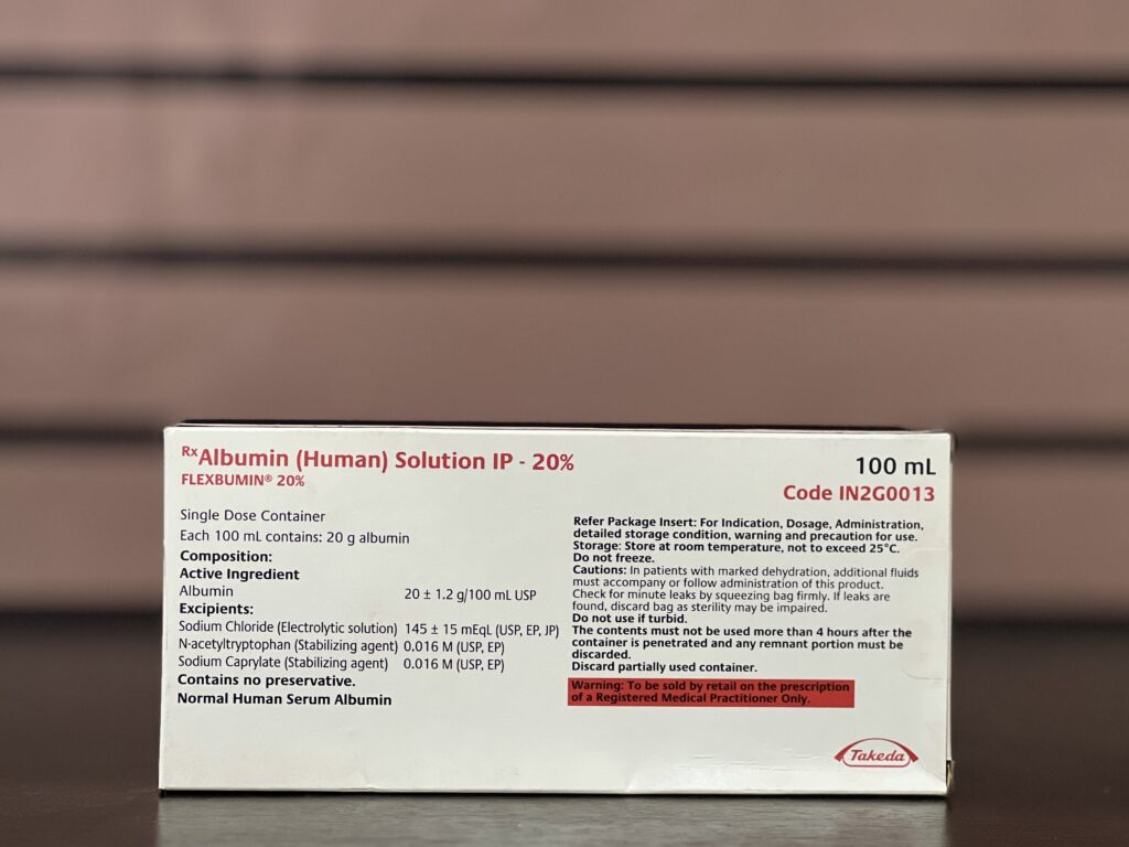 Human Albumin Injection - Scab Pharmacy Limited