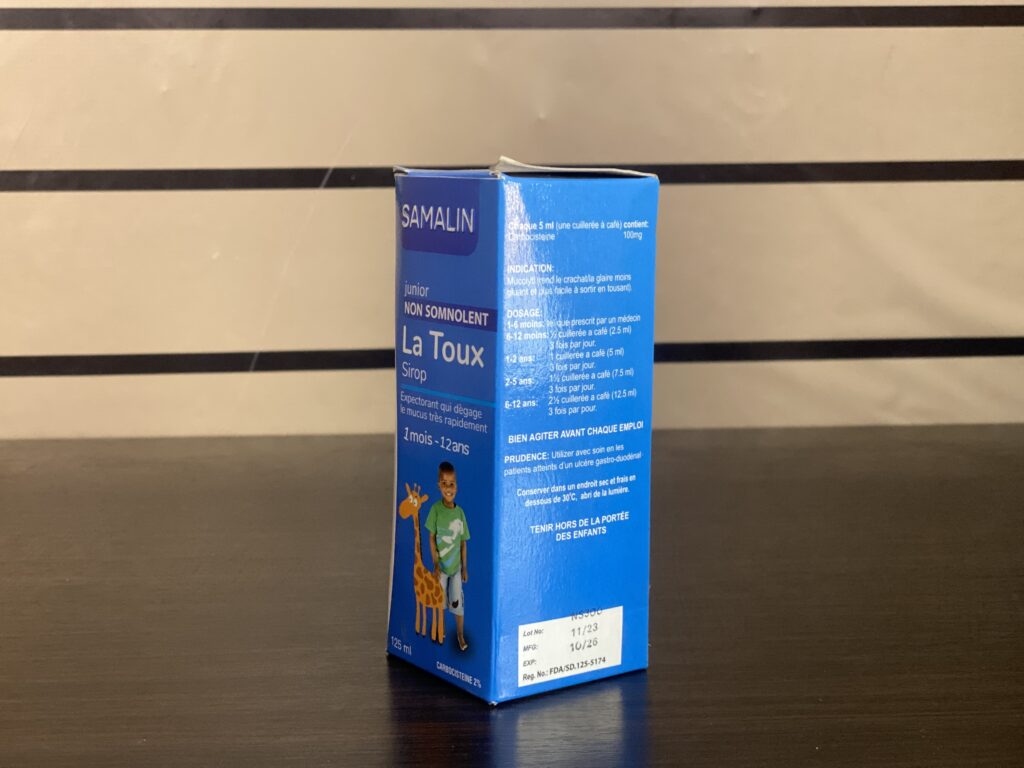 Samalin Samalin Jnr Non Drowsy 2% Cough Syrup - Scab Pharmacy Limited