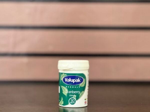 valupak herbals cranberry capsules